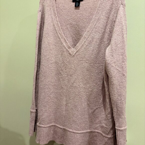 Cynthia Rowley Pink V-neck long sleeve pullover sweater, 2X - Picture 1 of 7